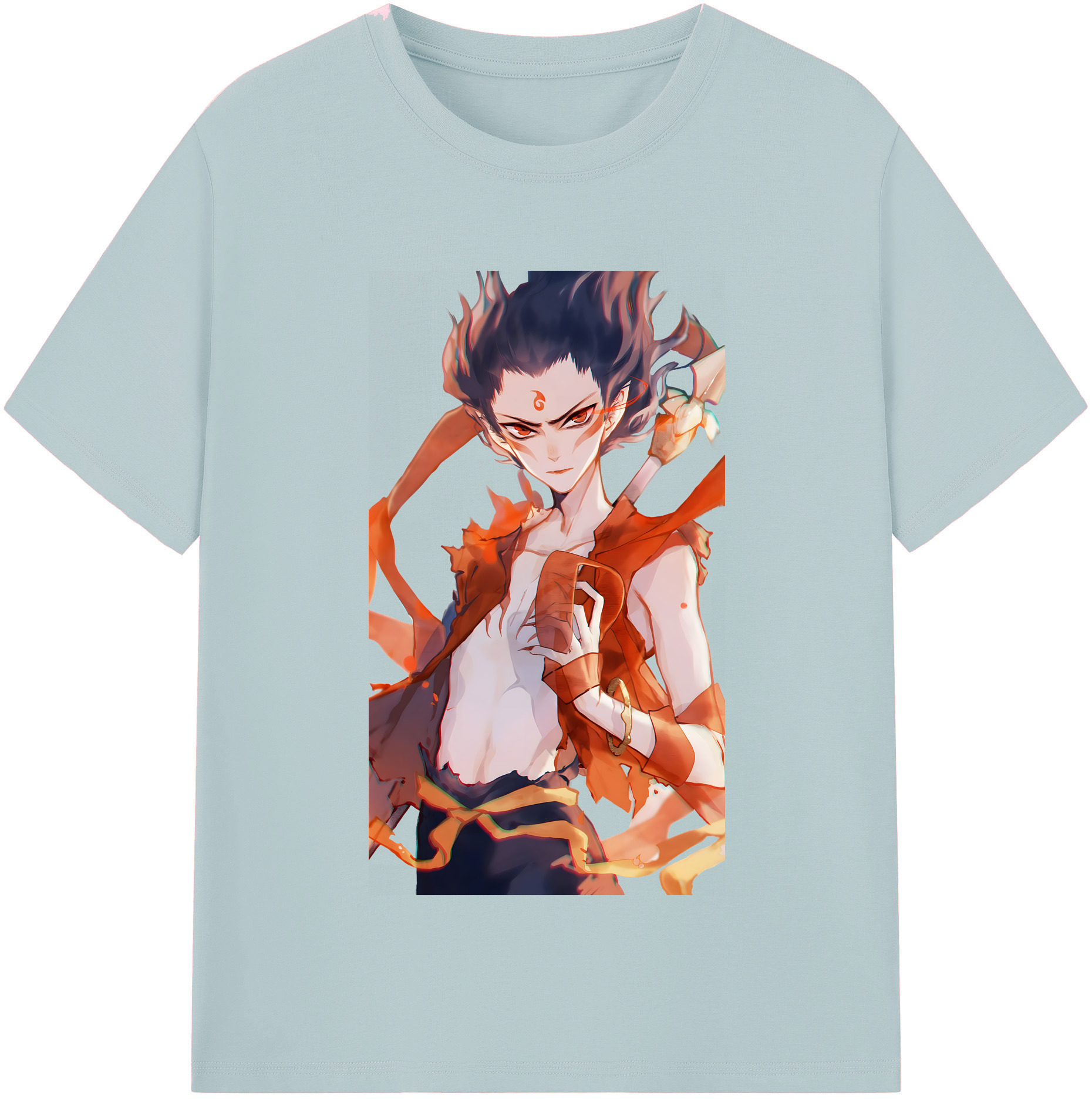 （画像用） Ne Zha 2 ナタ 魔童の大暴れ 綿100％半袖Tシャツ（フロントプリント）